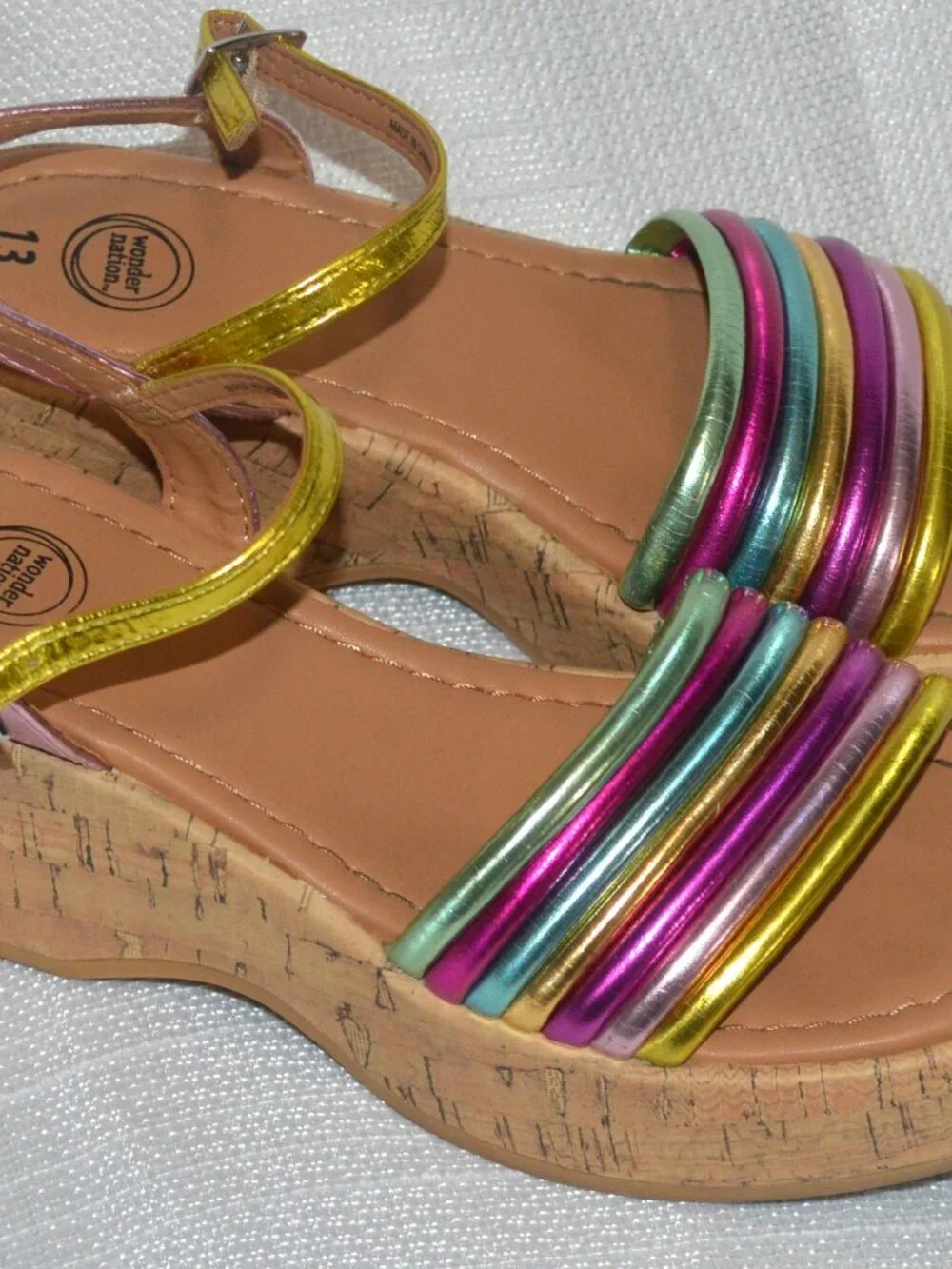 Wonder Nation Metallic Sandals – Size 13
